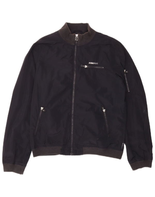 ARMANI JUNIOR Bomberjakke til drenge 15-16 år Marineblå polyester