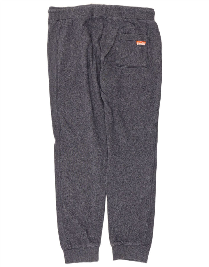 Superdry Herre Slim Fit træningsdragt Bukser Joggers Large Navy Blue Flecked