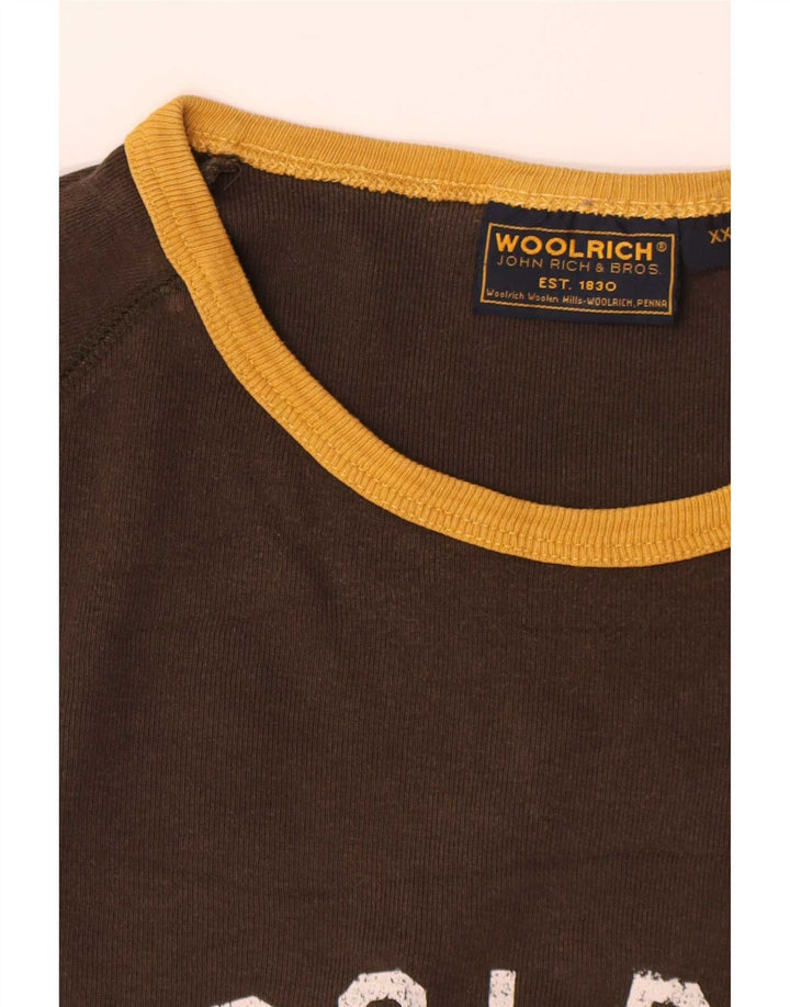 Woolrich Herre grafisk top langærmet 2XL brun bomuld