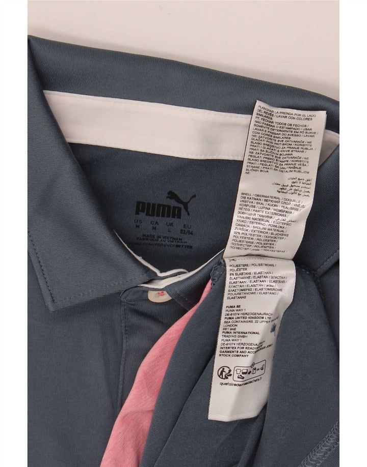 Puma herre poloshirt Medium marineblå stribet polyester