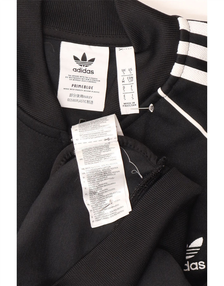 Adidas Mens Regular Fit Tracksuit Top Jacket Small Black Polyester