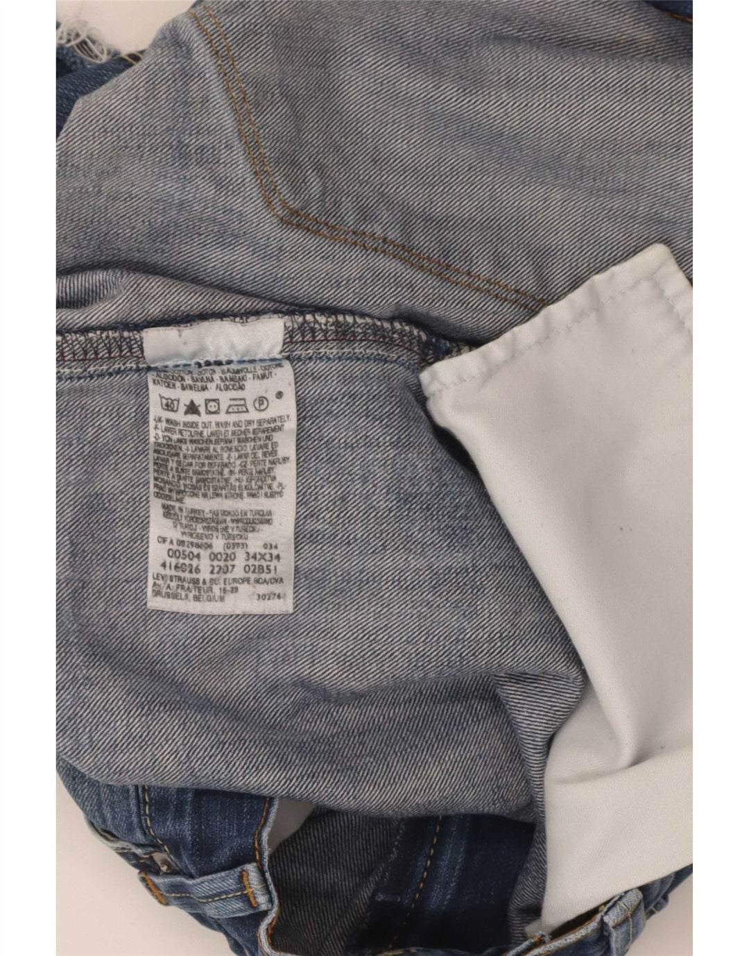 Levi's Herre 506 almindelige denimshorts W34 Large Blue Cotton