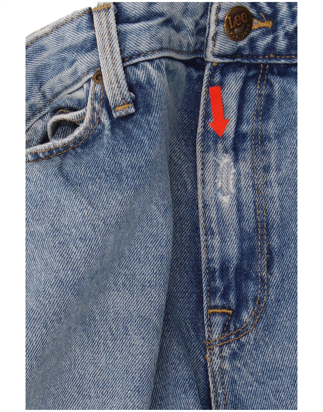 Lee Herre Mom Straight Jeans W30 L31 Blå Bomuld