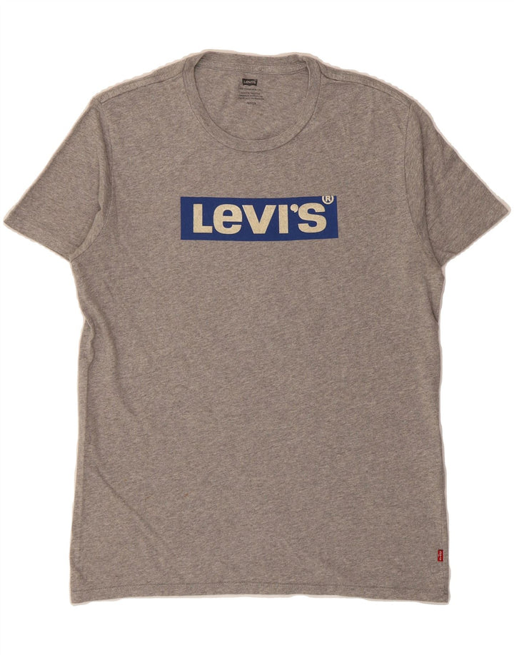 LEVI'S Mens Graphic T-Shirt Top Small Grey Cotton Vintage Levi's and Second-Hand Levi's from Messina Hembry 