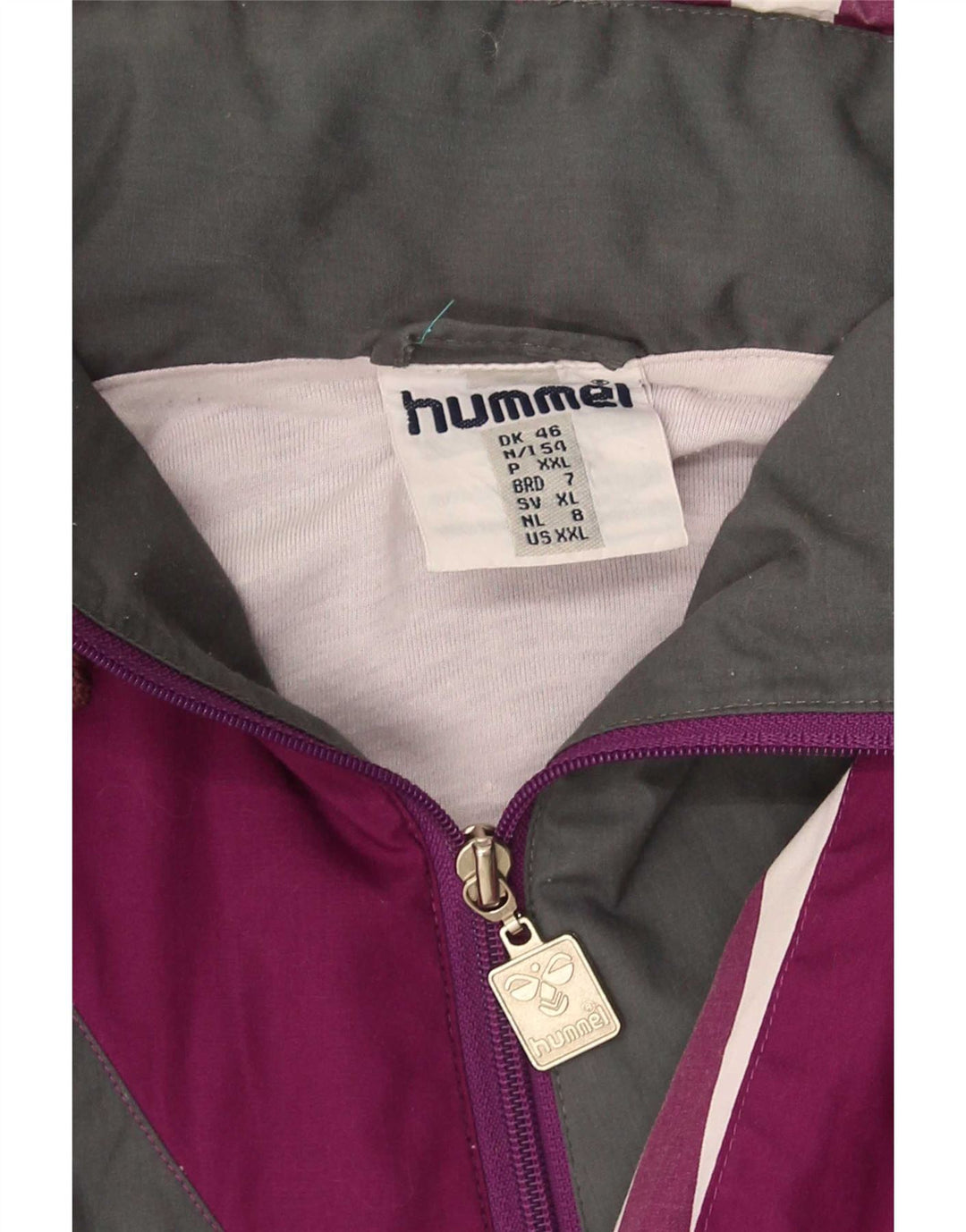 Hummel Herre Pullover Grafisk træningsdragt Top Jakke 2XL Lilla Colourblock