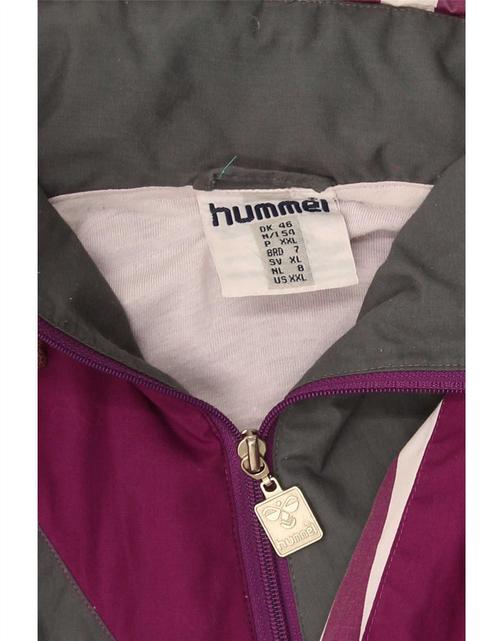 Hummel Herre Pullover Grafisk træningsdragt Top Jakke 2XL Lilla Colourblock