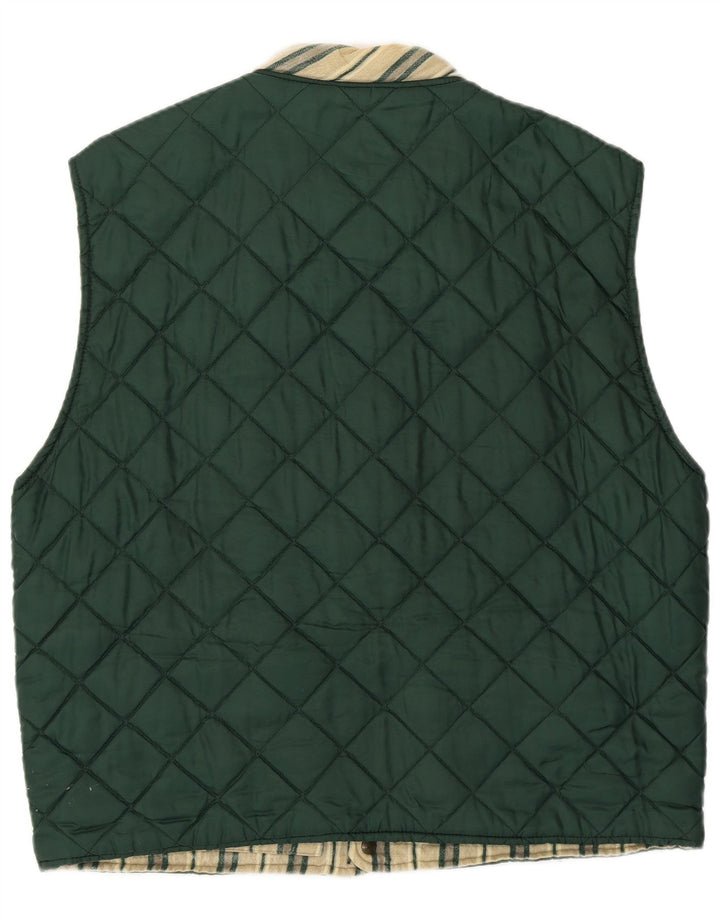 Creative Herre Vendbar Quiltet Gilet UK 40 Large Green