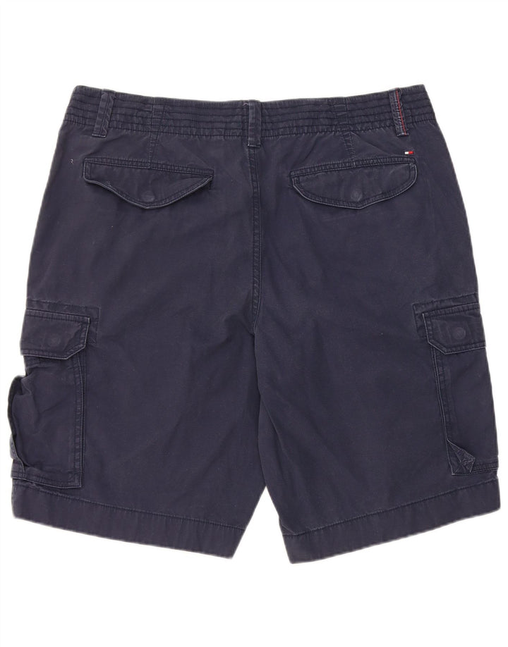 TOMMY HILFIGER Herre Cargo Shorts W36 Large Navy Blue Bomuld