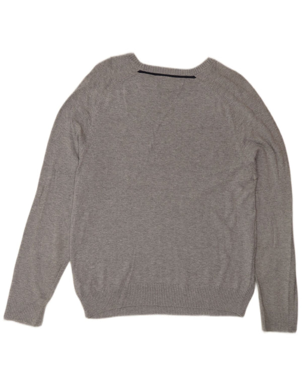 Penguin Herre Boat Neck Jumper Sweater Medium Grey Bomuld