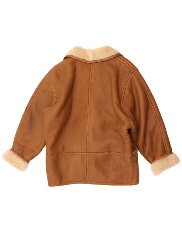 Vintage Dame Shearling Jacket UK 18 XL Brun