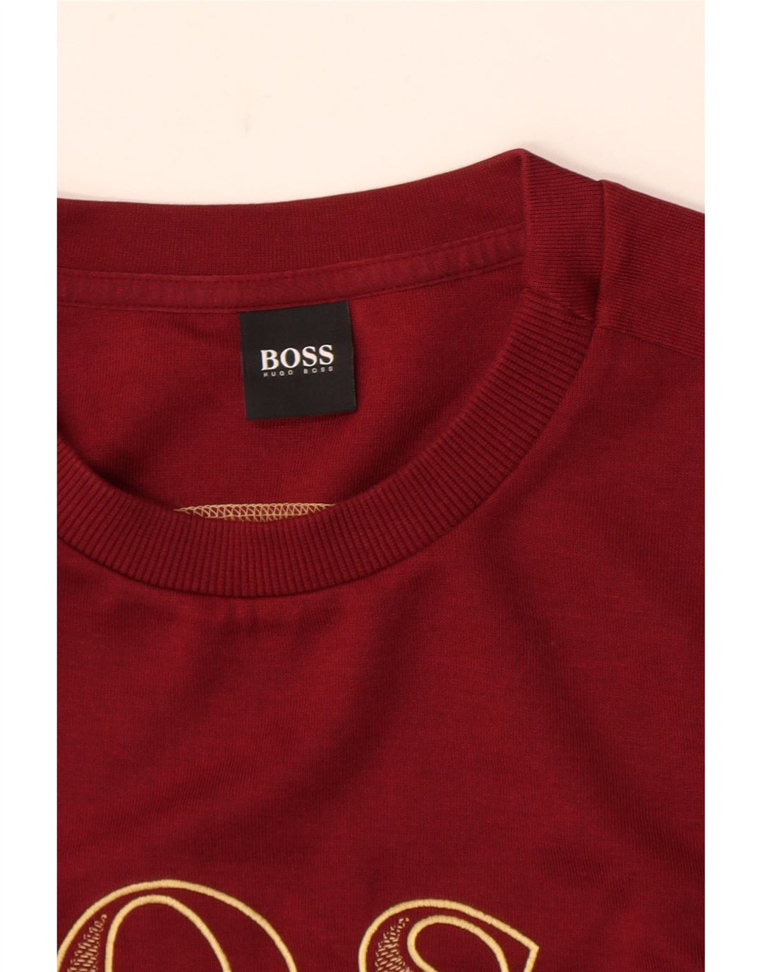 Hugo Boss Herre Grafisk Sweatshirt Jumper Medium Burgundy