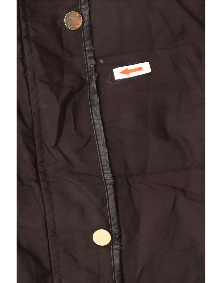 Zara Dame Hætte Polstret Jakke UK 16 Stor Sort Polyester Vinter