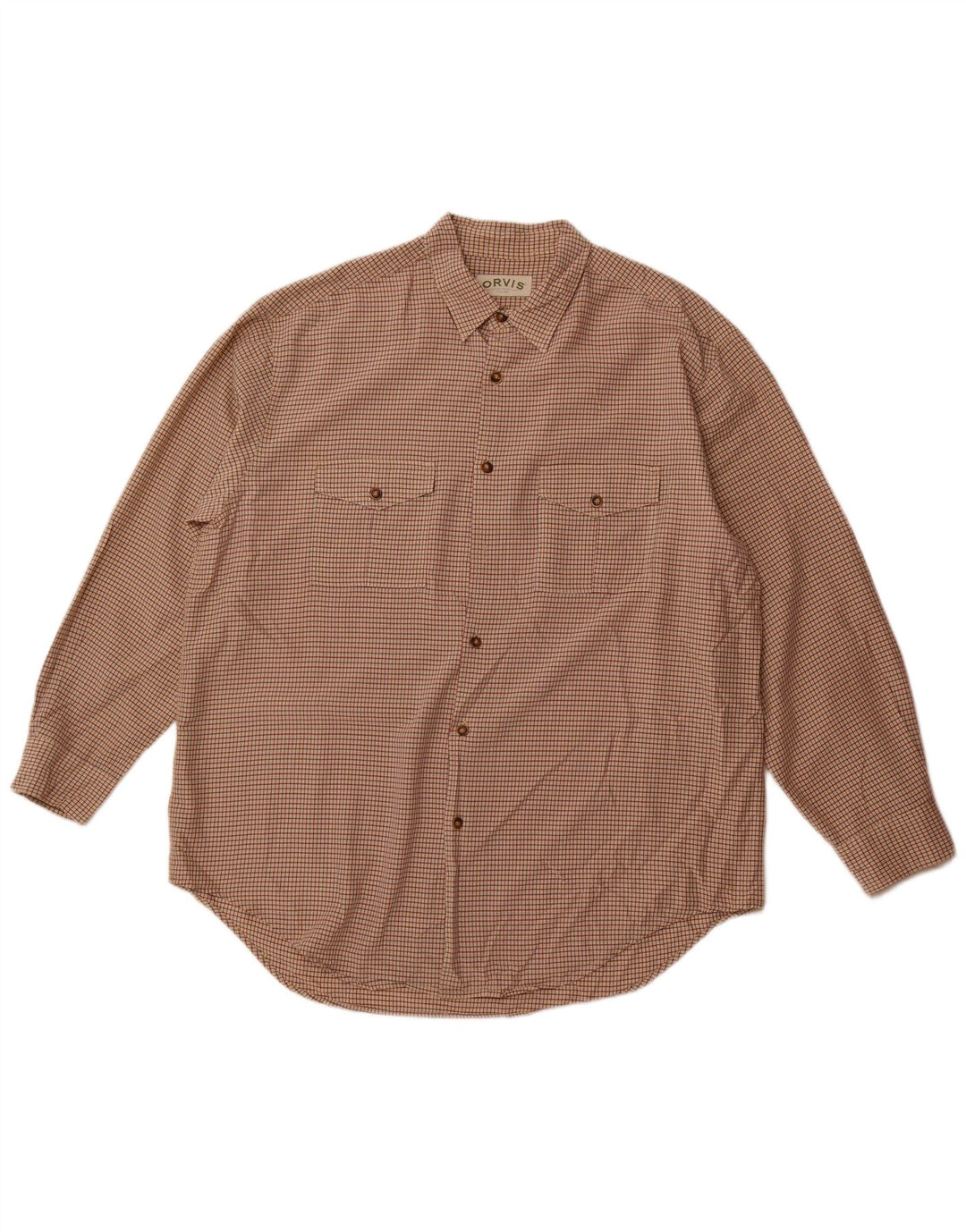 Orvis Herreskjorte XL Beige ternet