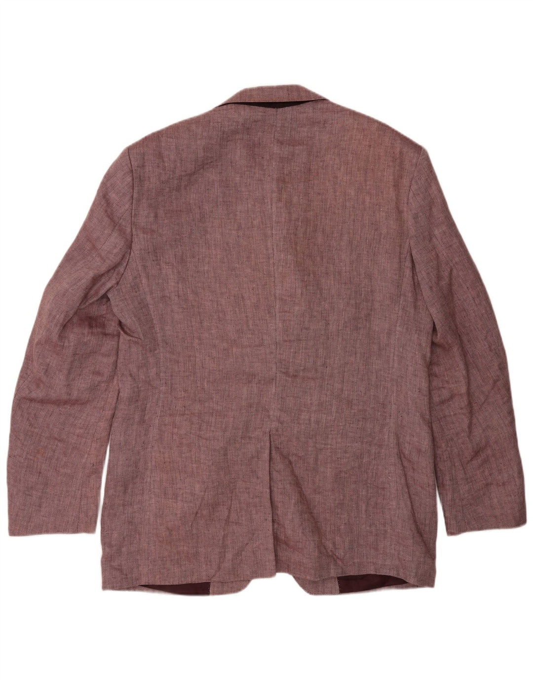 Marks & Spencer Herre 2 Button Blazer Jacket UK 40 Medium Pink Herringbone