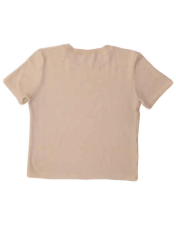 Zara T-Shirt Top UK 12 Medium Beige