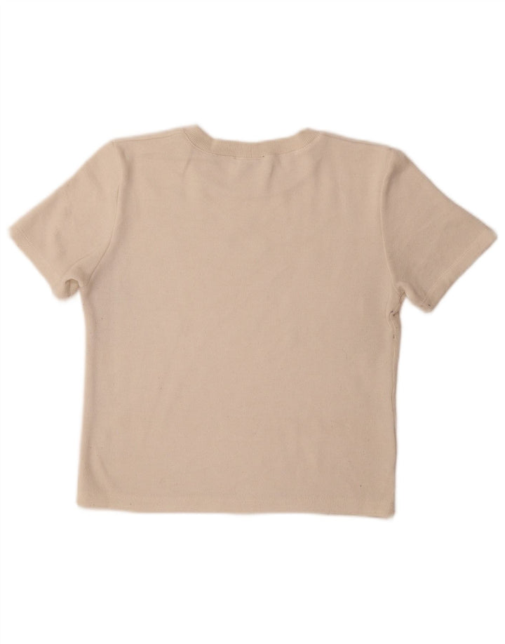 Zara T-Shirt Top UK 12 Medium Beige