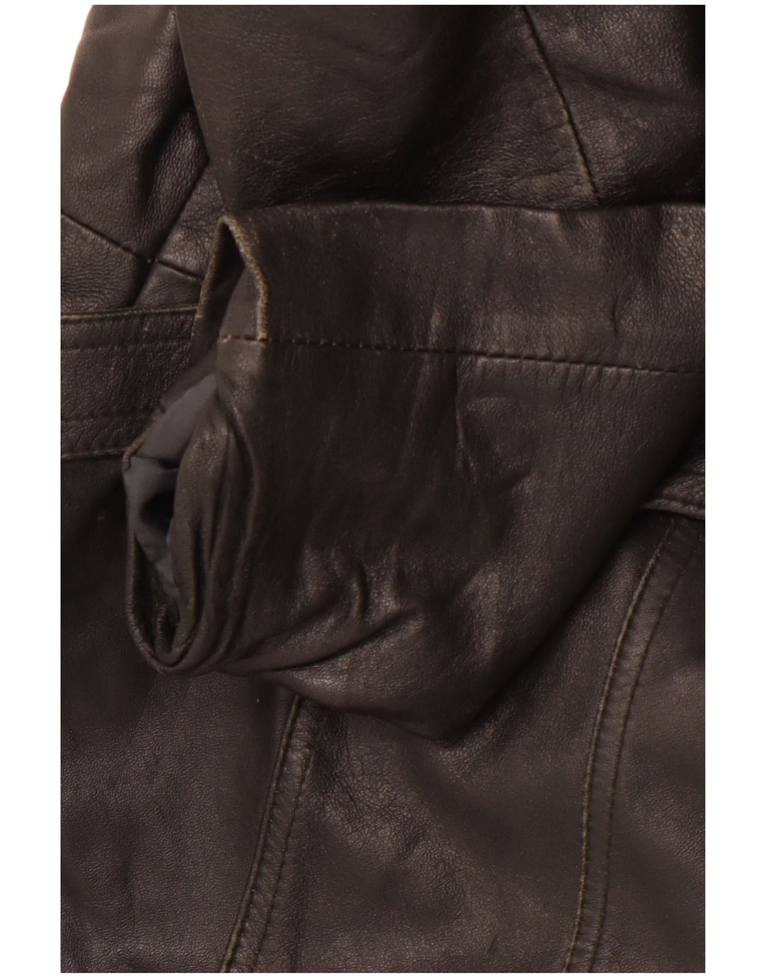 VINTAGE Læderfrakke til kvinder IT 40 Lille Sort