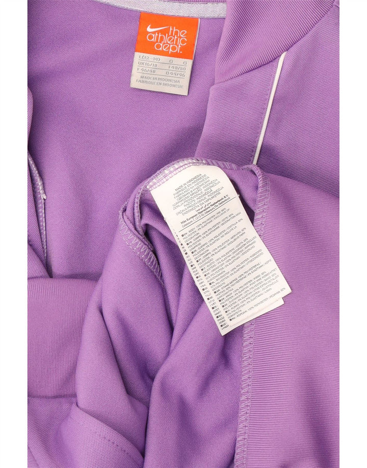 Nike træningsdragt topjakke til kvinder UK 16/18 Stor lilla polyester