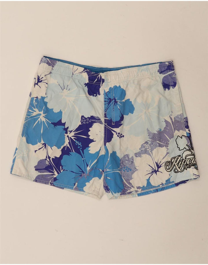 Rip Curl herre badeshorts store blå blomster polyester