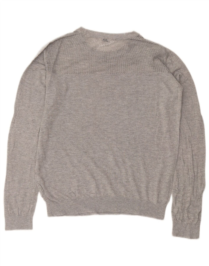 Jack Wills Dame sweater med rund hals DK 12 Medium Grå Bomuld