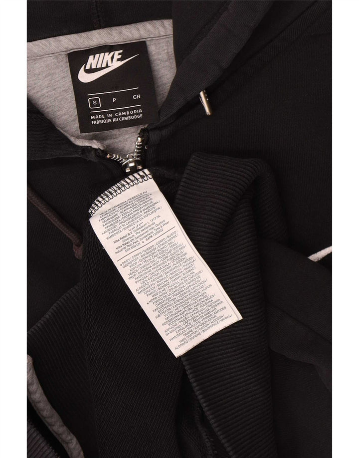Nike Hættetrøje med lynlås til mænd, lille sort bomuld