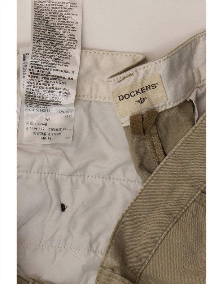 DOCKERS Herre Cargo Shorts W38 XL Beige Bomuld