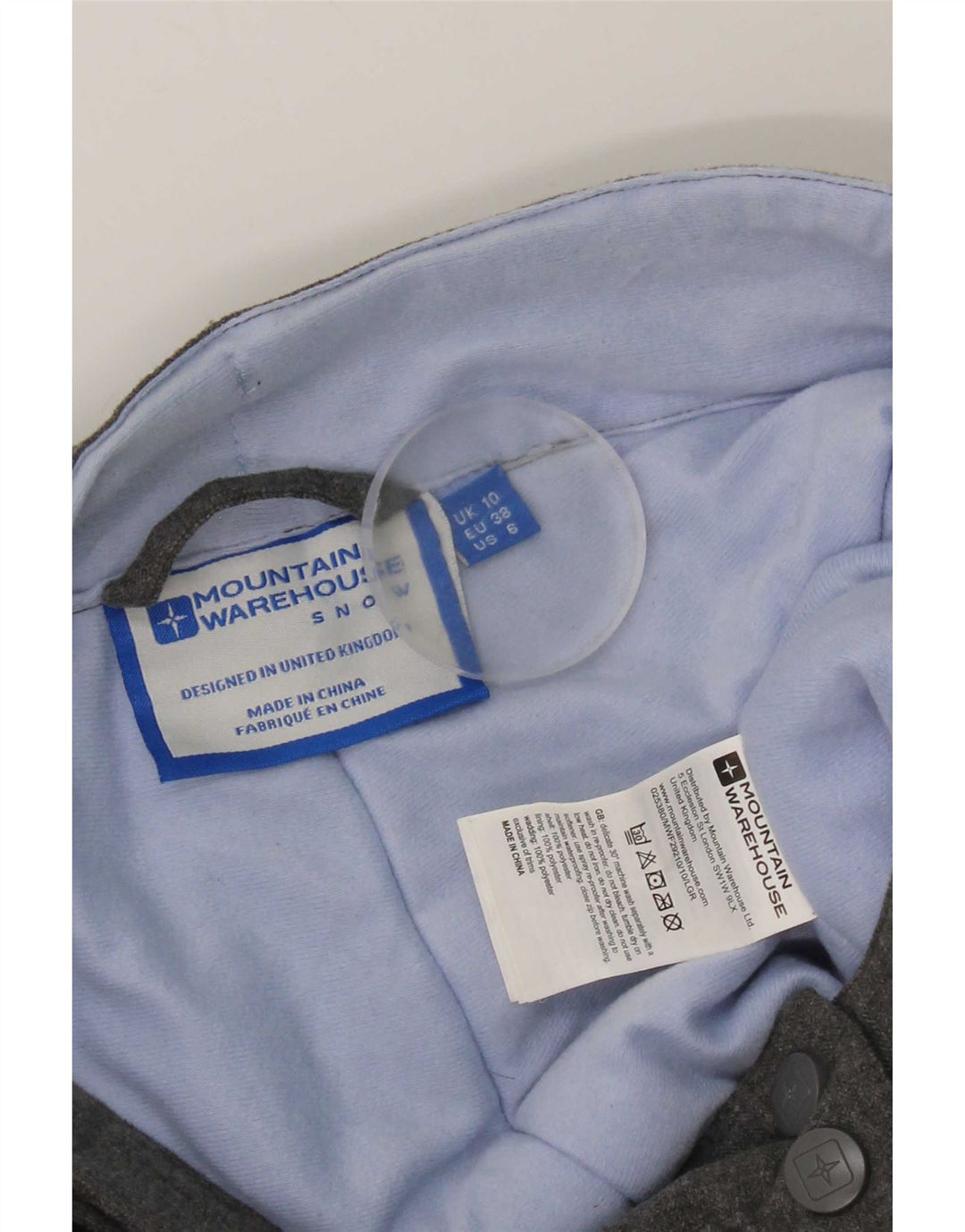Mountain Warehouse Dame Skibukser UK 10 Small Grey Colourblock