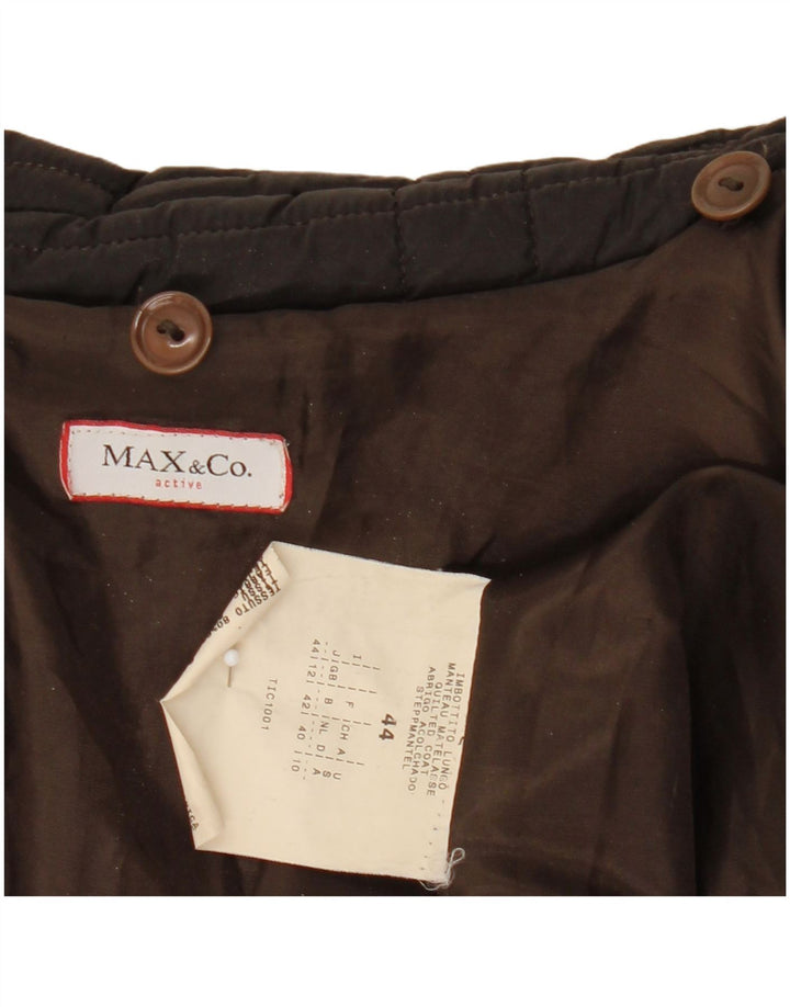Max & Co. Polstret frakke til kvinder UK 12 Medium Brun Polyester
