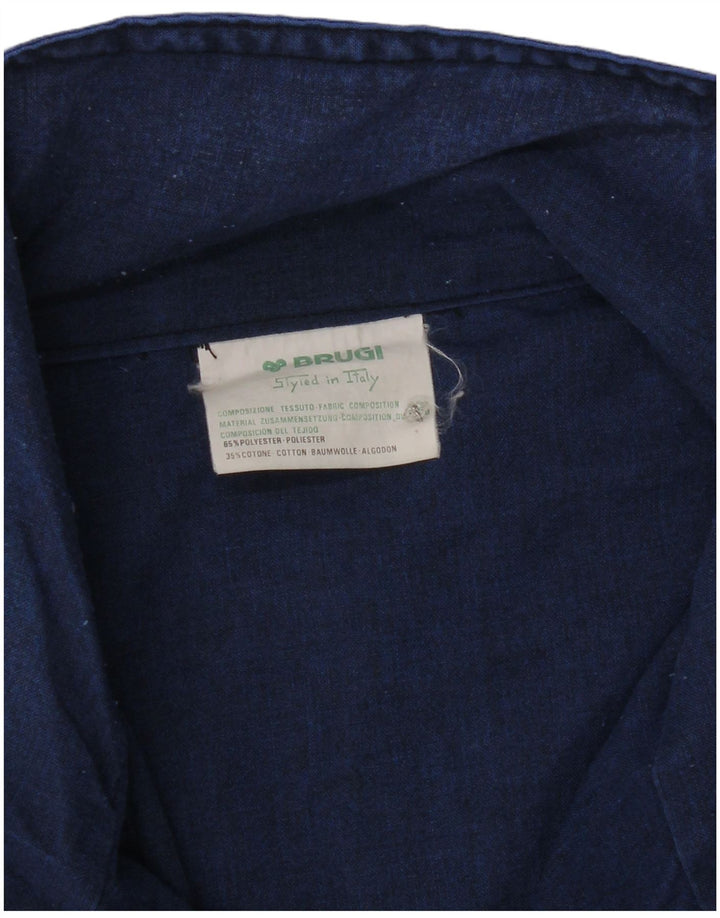 Brugi Herre Bomber Jacket UK 40 Large Blue Colourblock Polyester