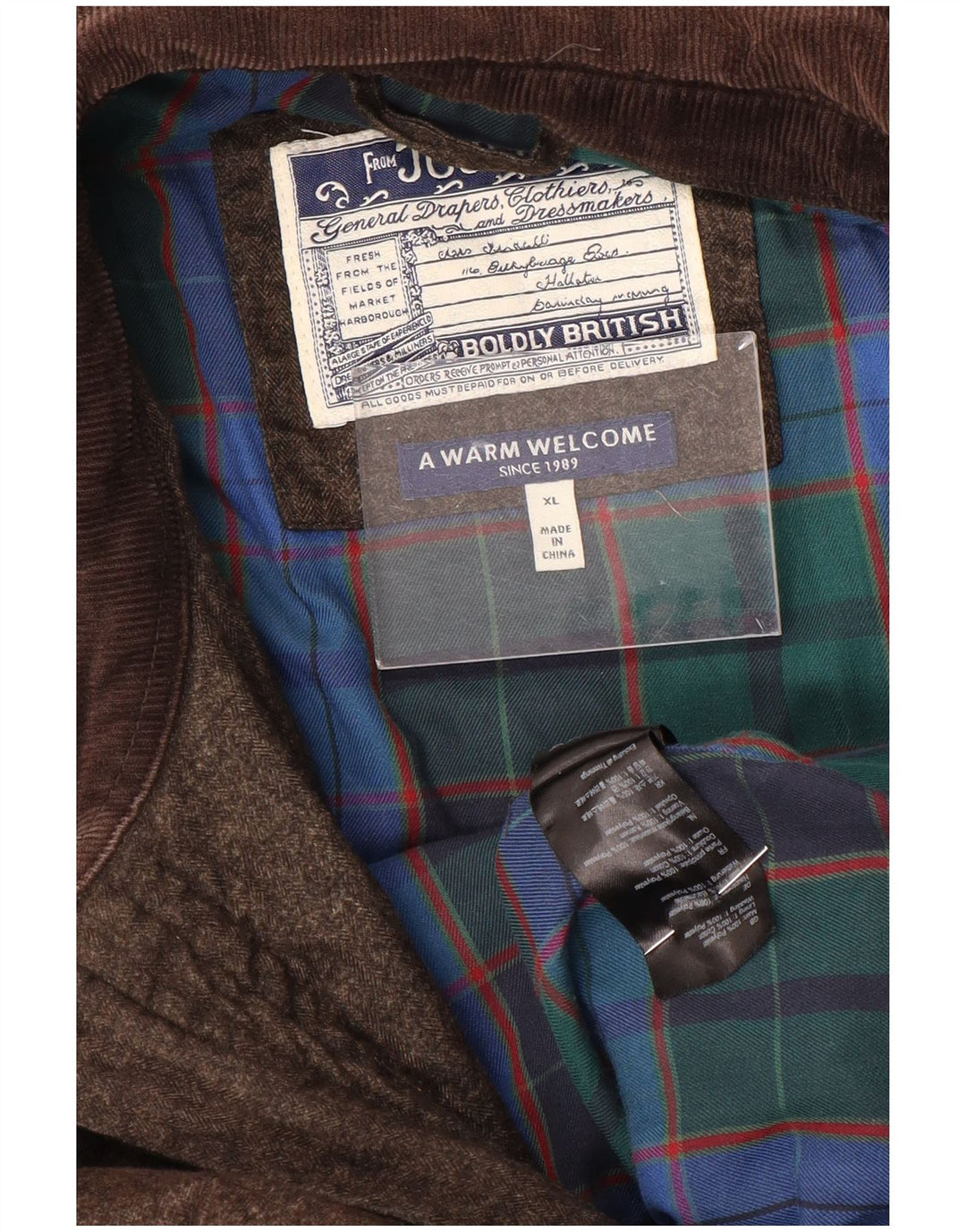 Joules Herre Quiltet Jakke UK 42 XL Brun Polyester