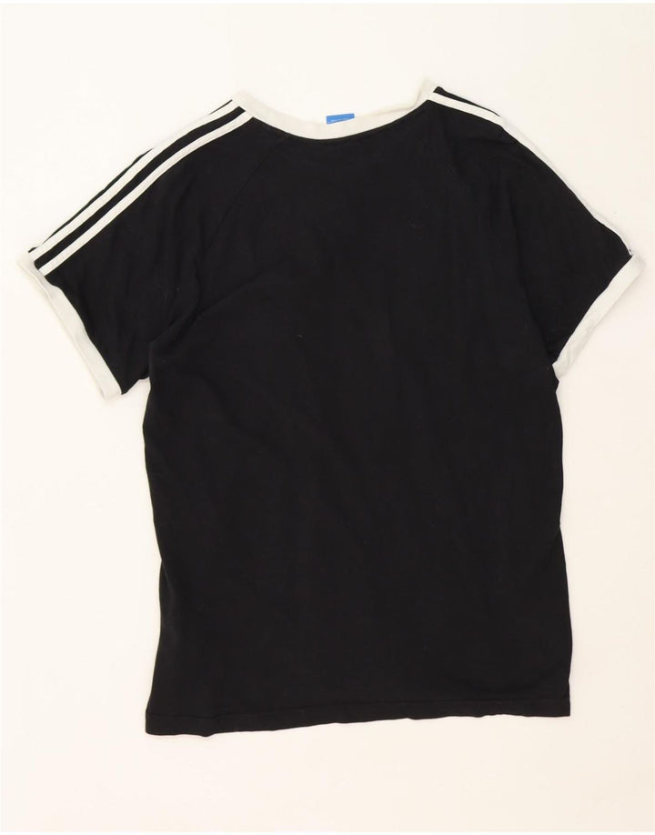 Adidas Herre T-Shirt Top Medium Sort Colourblock Polyester