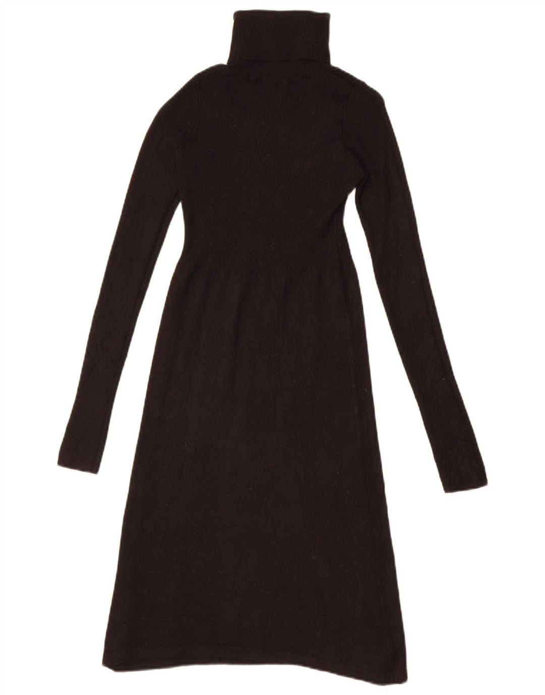 Zara Dame Langærmet Jumper Dress UK 8 Small Black Rayon