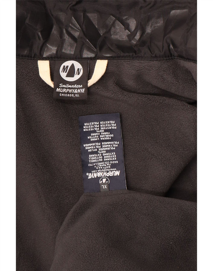 Murphy & Nye Herre Windbreaker Jacket UK 42 XL Sort Nylon