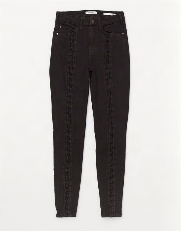 Guess Dame Super High Rise Skinny Jeans W29 L28 Sort Bomuld