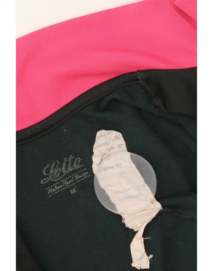 Lotto træningsdragt topjakke til kvinder UK 12 Medium Sort Colourblock Polyester