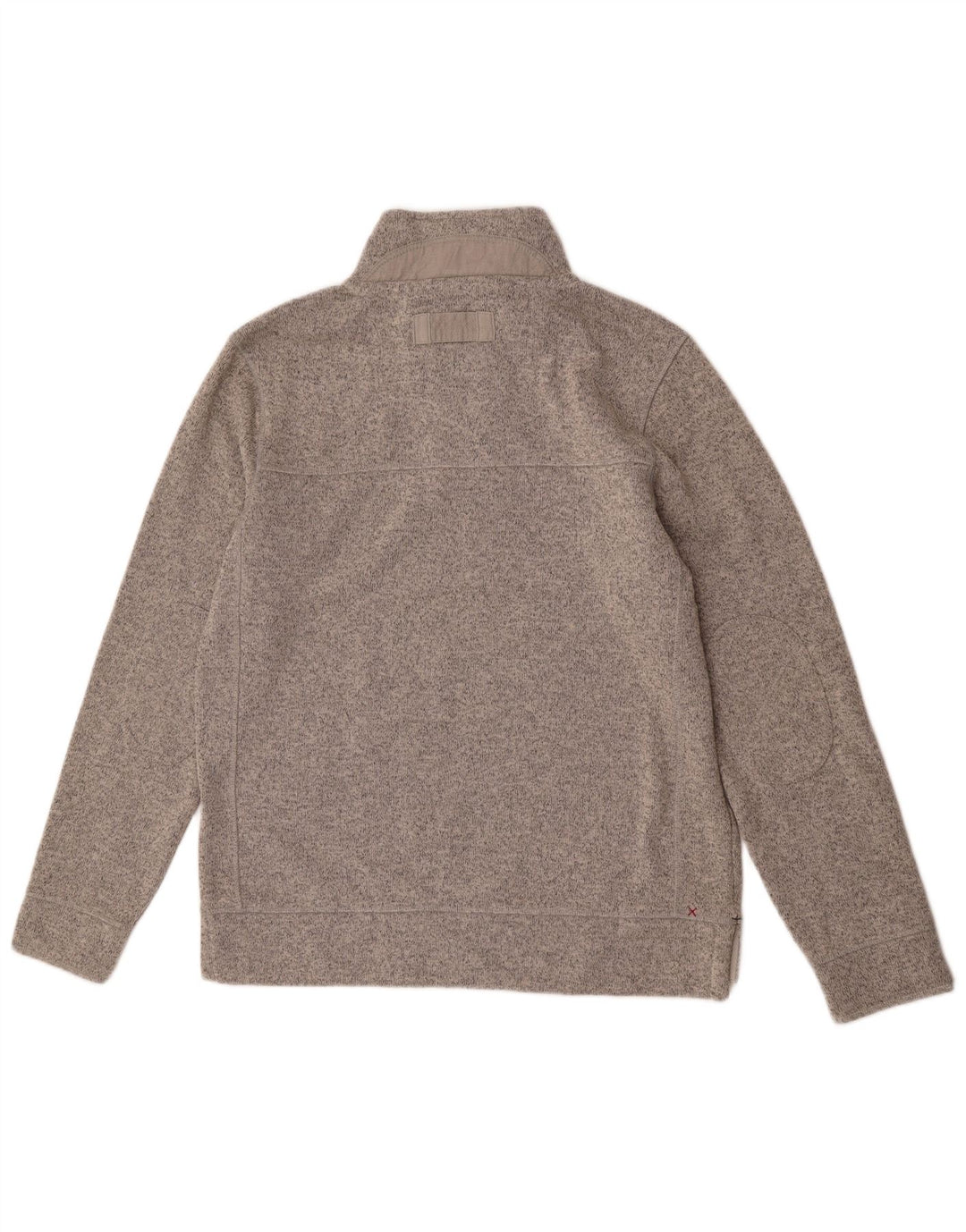 FED FACE Herre Airlie Button Neck Sweatshirt Jumper Large Grå Flecked
