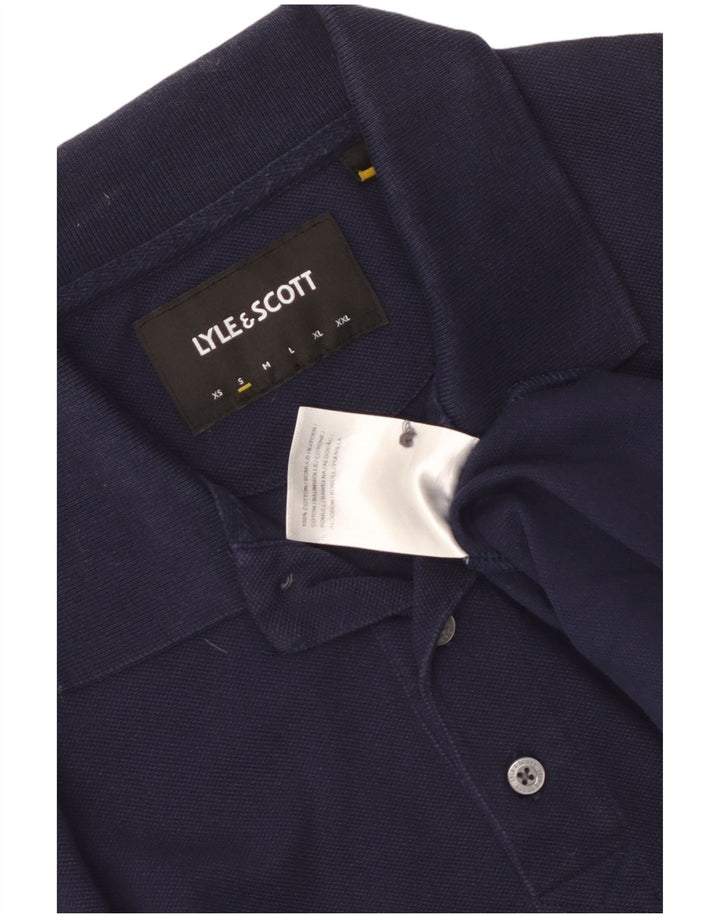 Lyle & Scott herre poloskjorte lille marineblå bomuld