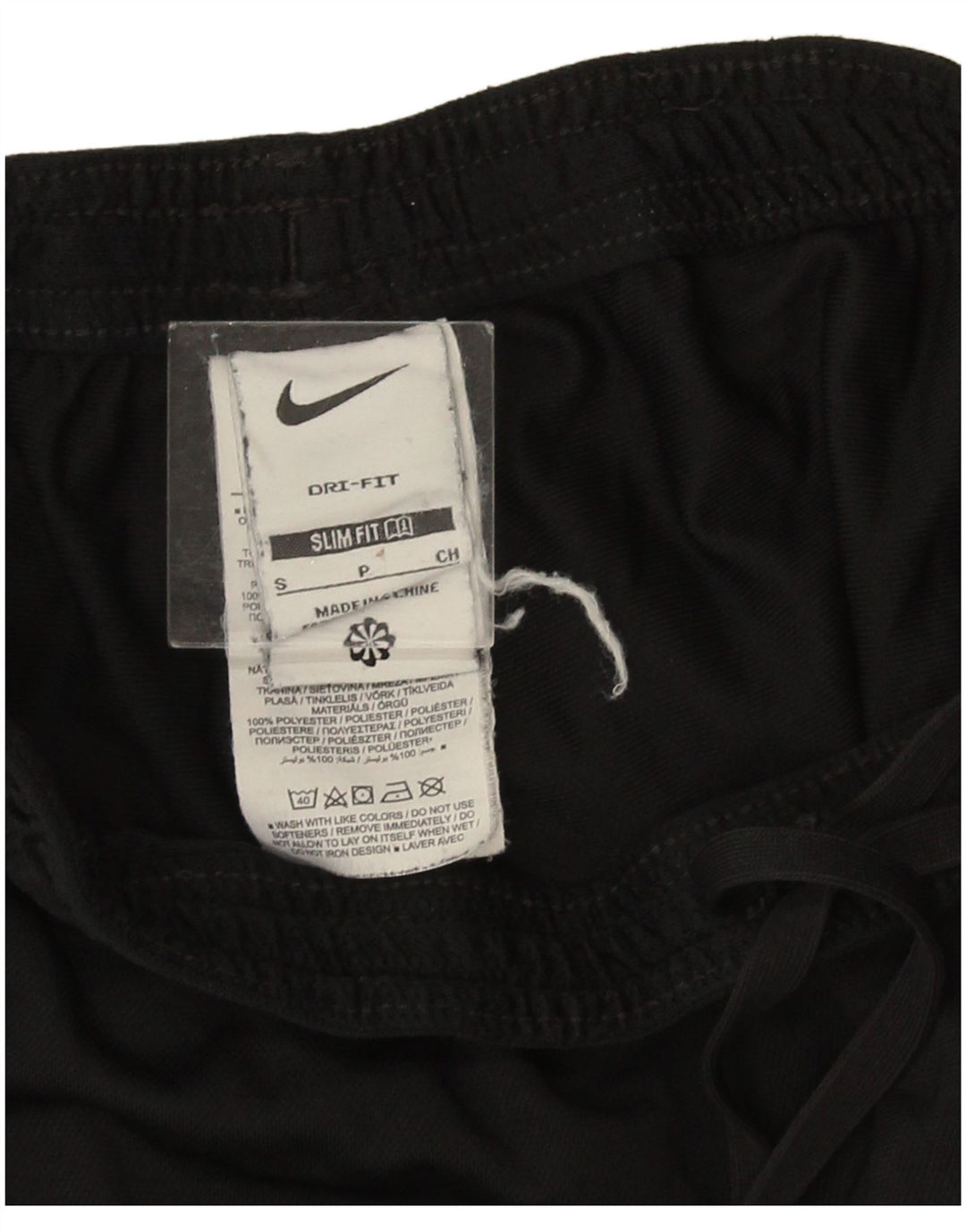 Nike Herre Dri Fit Slim Træningsdragt Bukser Small Black Colourblock Polyester