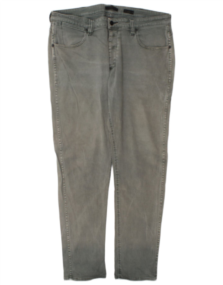 Wrangler Herre tilspidsede jeans W36 L30 Grå bomuld
