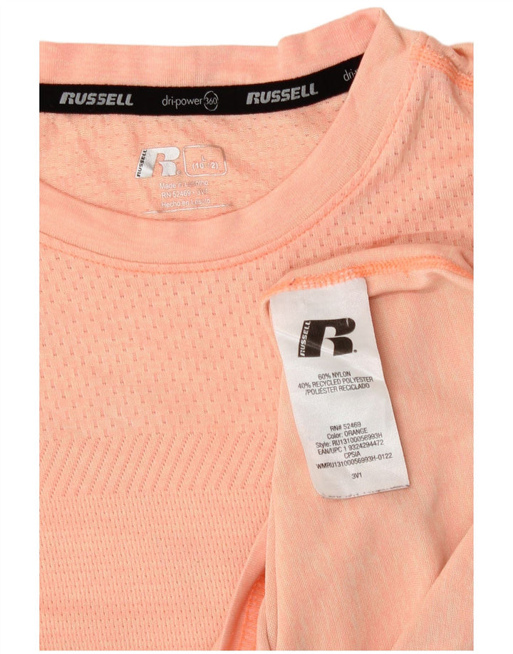 Russell Athletic Boys T-Shirt Top 10-11 år Stor Pink Nylon
