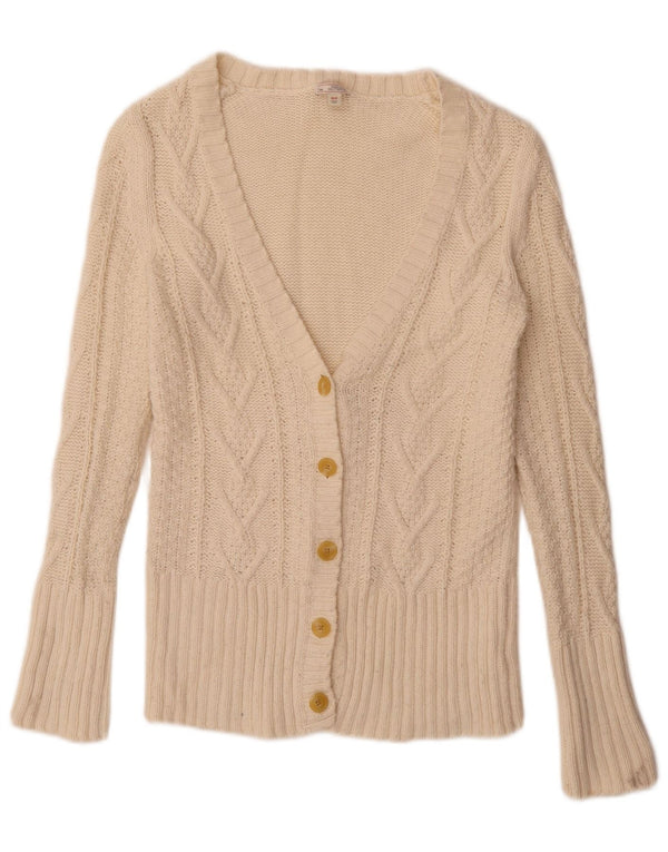 Gap Womens Cardigan Sweater UK 4 XS Off White Cotton