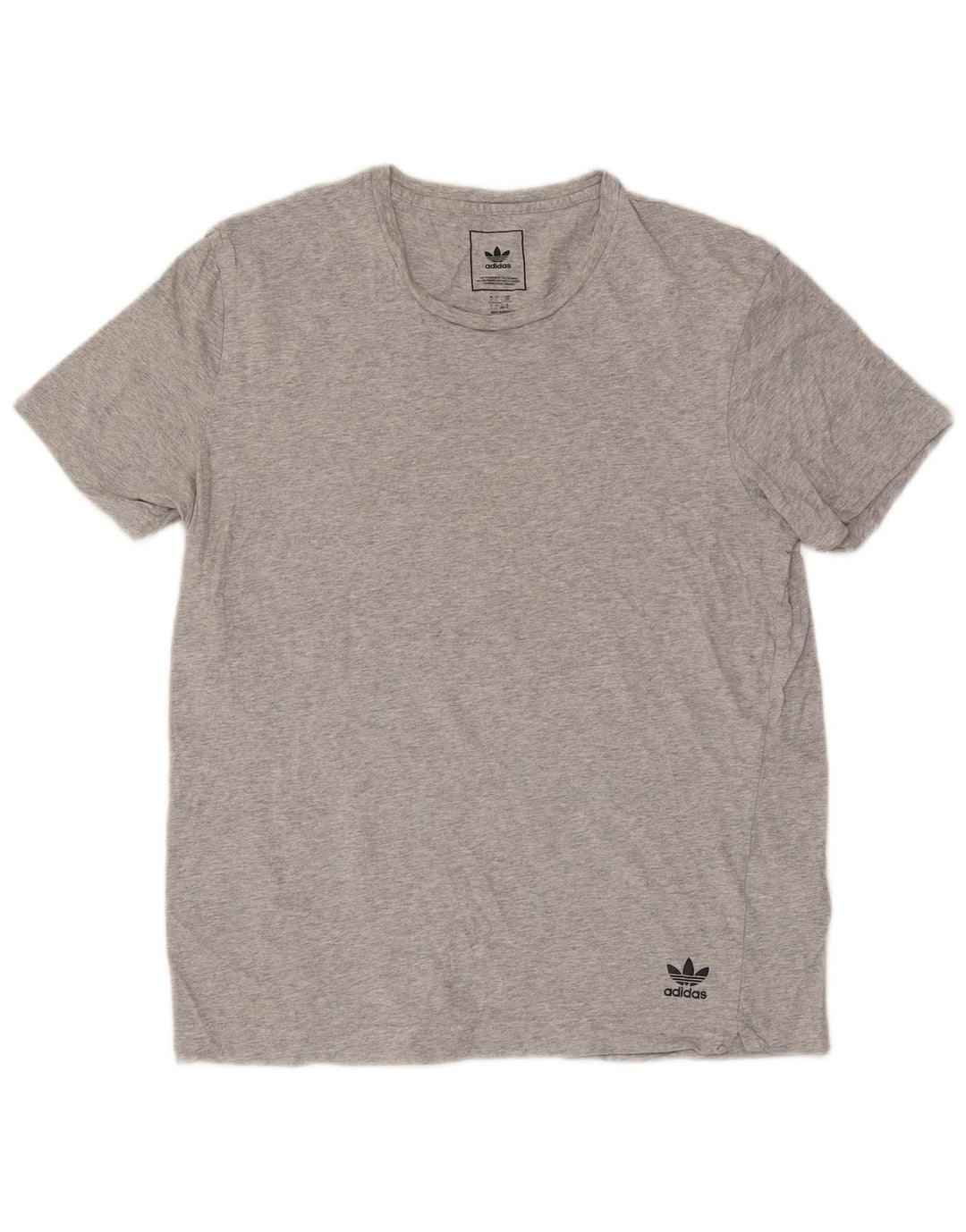 Adidas Herre T-Shirt Top Stor Grå Flecked Bomuld