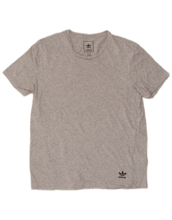 Adidas Herre T-Shirt Top Stor Grå Flecked Bomuld