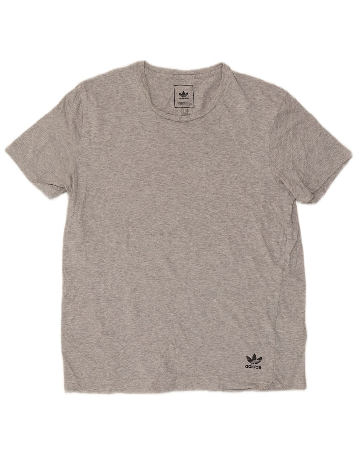Adidas Herre T-Shirt Top Stor Grå Flecked Bomuld
