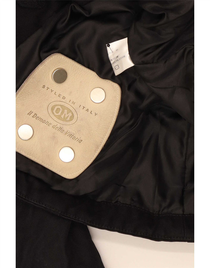 Vintage Utility Jacket til kvinder IT 40 Lille sort bomuld
