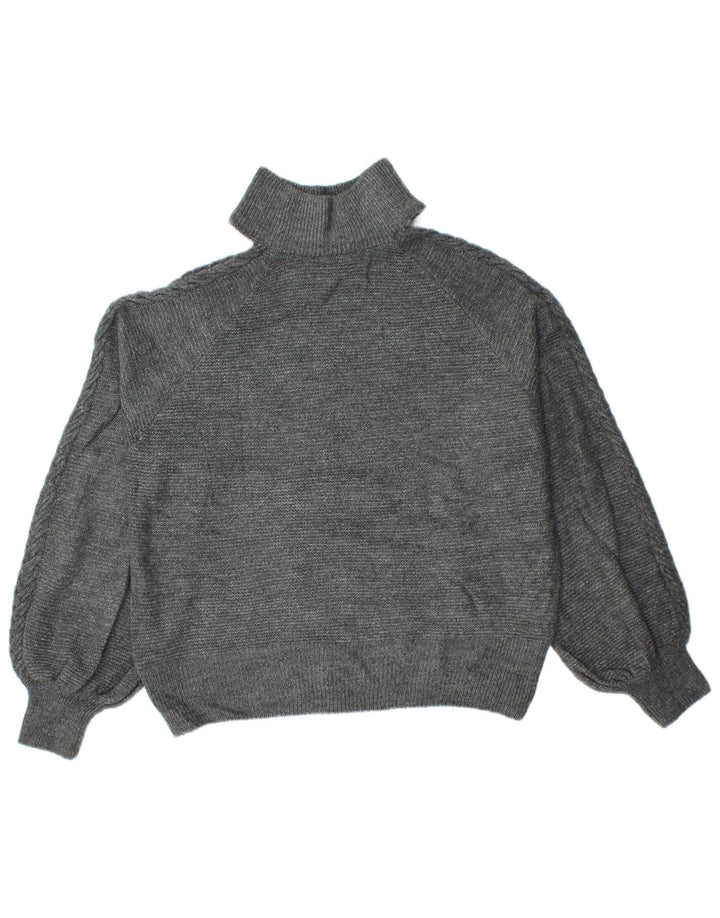 Lipsy Dame Turtle Neck Jumper Sweater UK 16 Large Grå Polyester