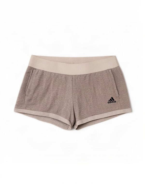 Adidas Graphic Sports Shorts til kvinder UK 16/18 Large Grey Colourblock Bomuld