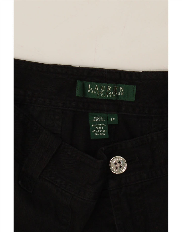 RALPH LAUREN Womens Petite Cargo Shorts US 6 Medium W30  Black Cotton Vintage Ralph Lauren and Second-Hand Ralph Lauren from Messina Hembry 