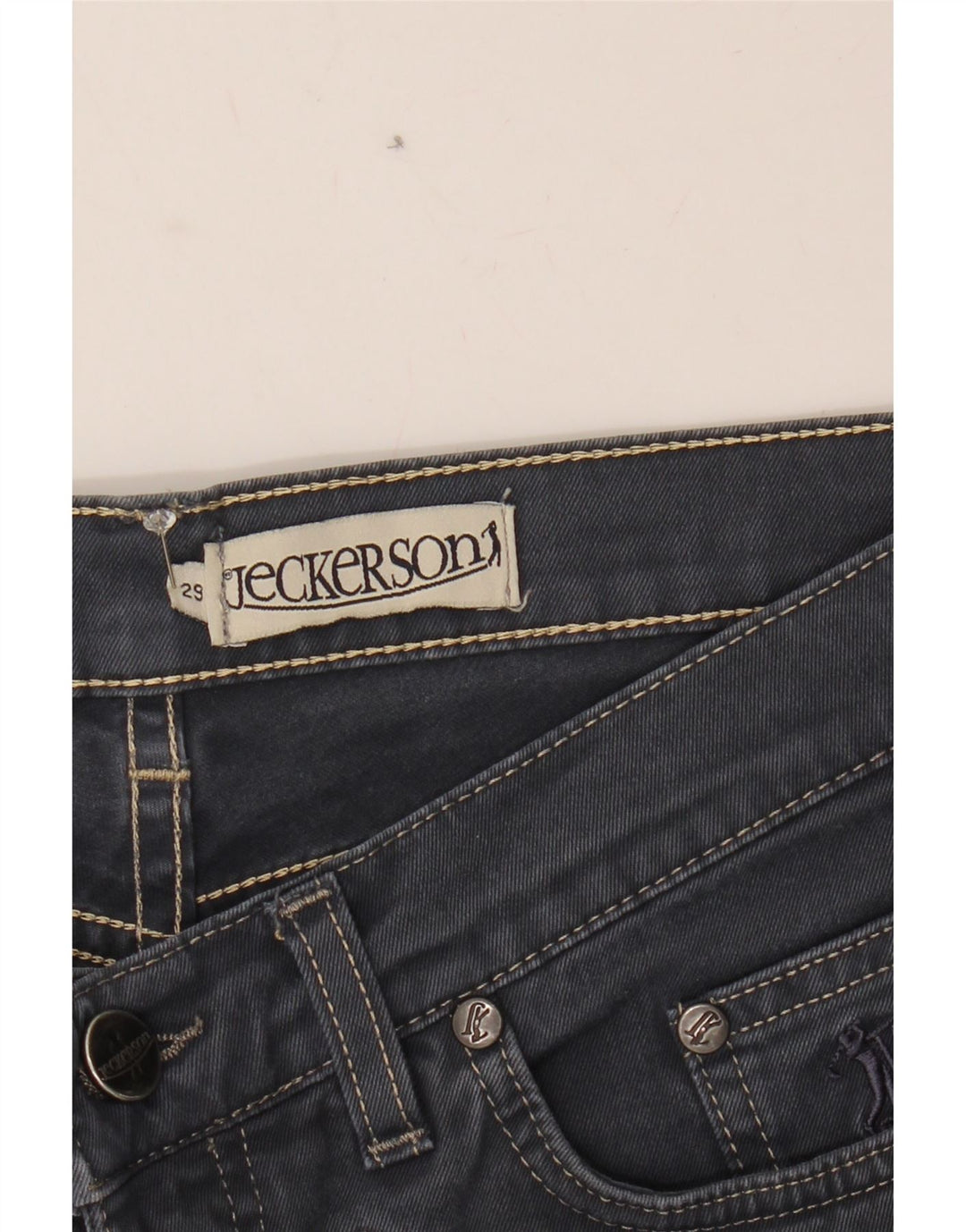 JECKERSON Womens Bermuda Denim Shorts W29 Medium Navy Blue Vintage Jeckerson and Second-Hand Jeckerson from Messina Hembry 