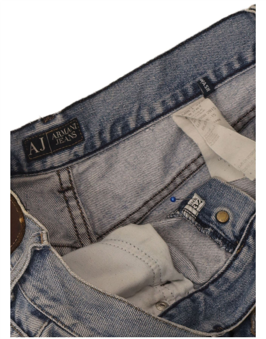 Armani Dame Straight Jeans W34 L33 Blå Bomuld